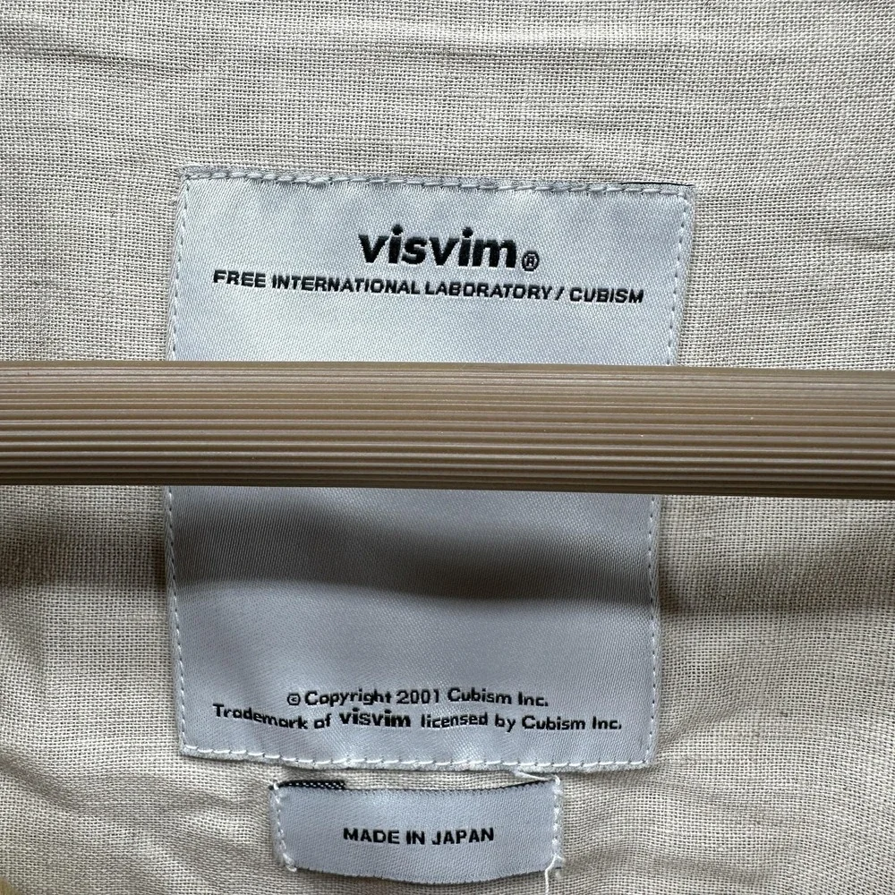Visvim Jacket Mens Large Beige Canvas Corduroy Collar Workwear Made In Japan - Picture 3 of 11